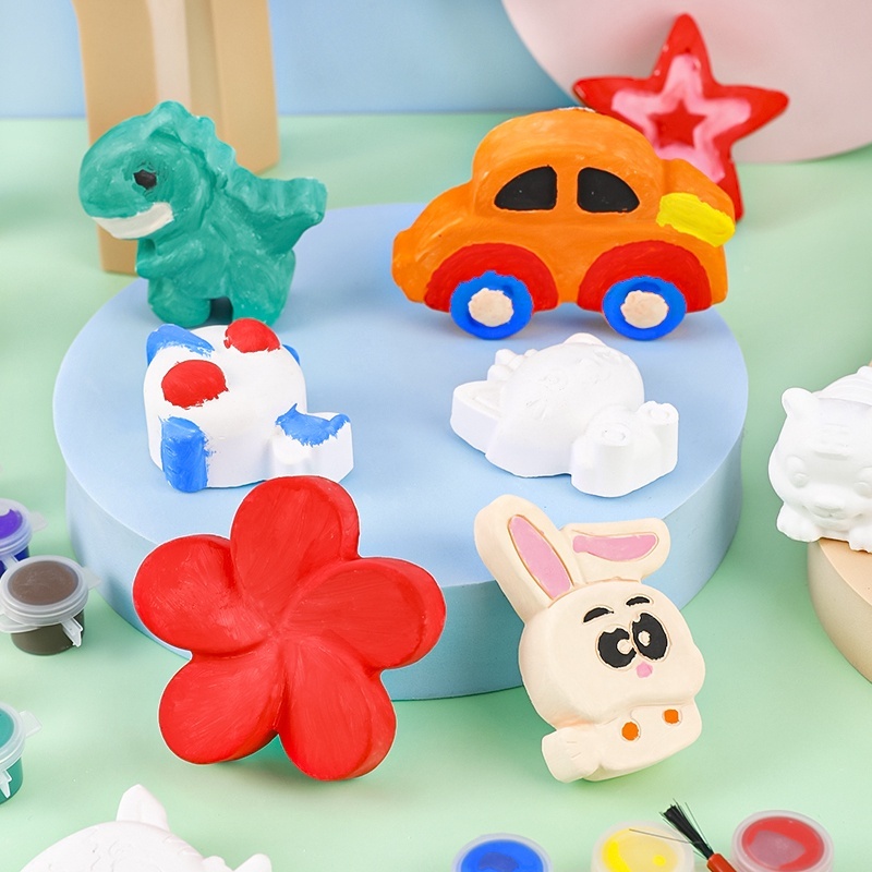 10/20 ชิ้น ตุ๊กตาระบายสี DIY ระบายสี diy ของ ระบายสีเด็ก สีระบาย ระบาย DIY เด็ก ปูนระบายสี ตุ๊กตาปูน - รูปที่ 5