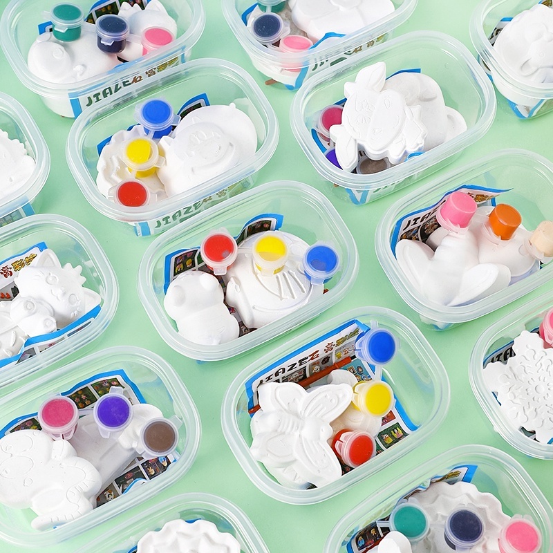 10/20 ชิ้น ตุ๊กตาระบายสี DIY ระบายสี diy ของ ระบายสีเด็ก สีระบาย ระบาย DIY เด็ก ปูนระบายสี ตุ๊กตาปูน - รูปที่ 3