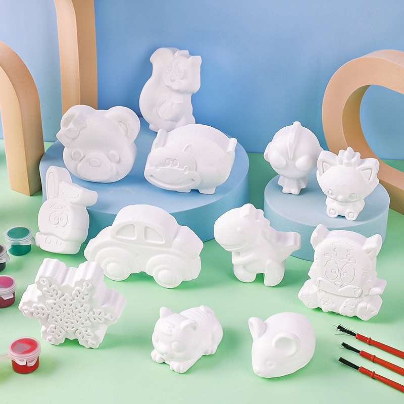 10/20 ชิ้น ตุ๊กตาระบายสี DIY ระบายสี diy ของ ระบายสีเด็ก สีระบาย ระบาย DIY เด็ก ปูนระบายสี ตุ๊กตาปูน - รูปที่ 4