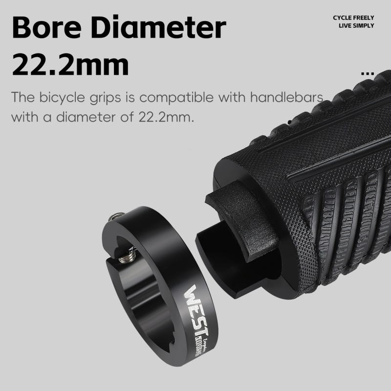 WEST BIKING 1 คู่มือจับจักรยานจักรยานเสือภูเขาฝาครอบแฮนด์จักรยานเสือหมอบปลอกแฮนด์กันลื่นอุปกรณ์จักรยาน - รูปที่ 4