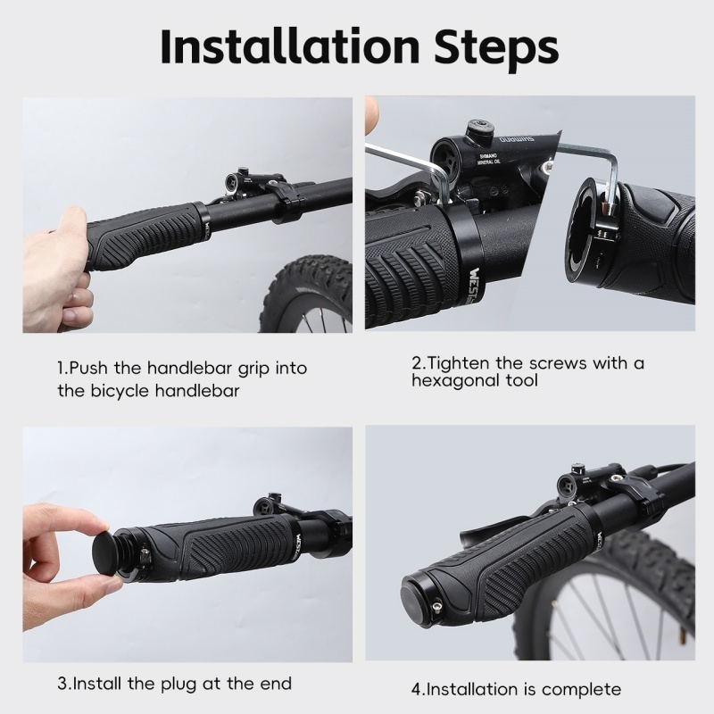 WEST BIKING 1 คู่มือจับจักรยานจักรยานเสือภูเขาฝาครอบแฮนด์จักรยานเสือหมอบปลอกแฮนด์กันลื่นอุปกรณ์จักรยาน - รูปที่ 7