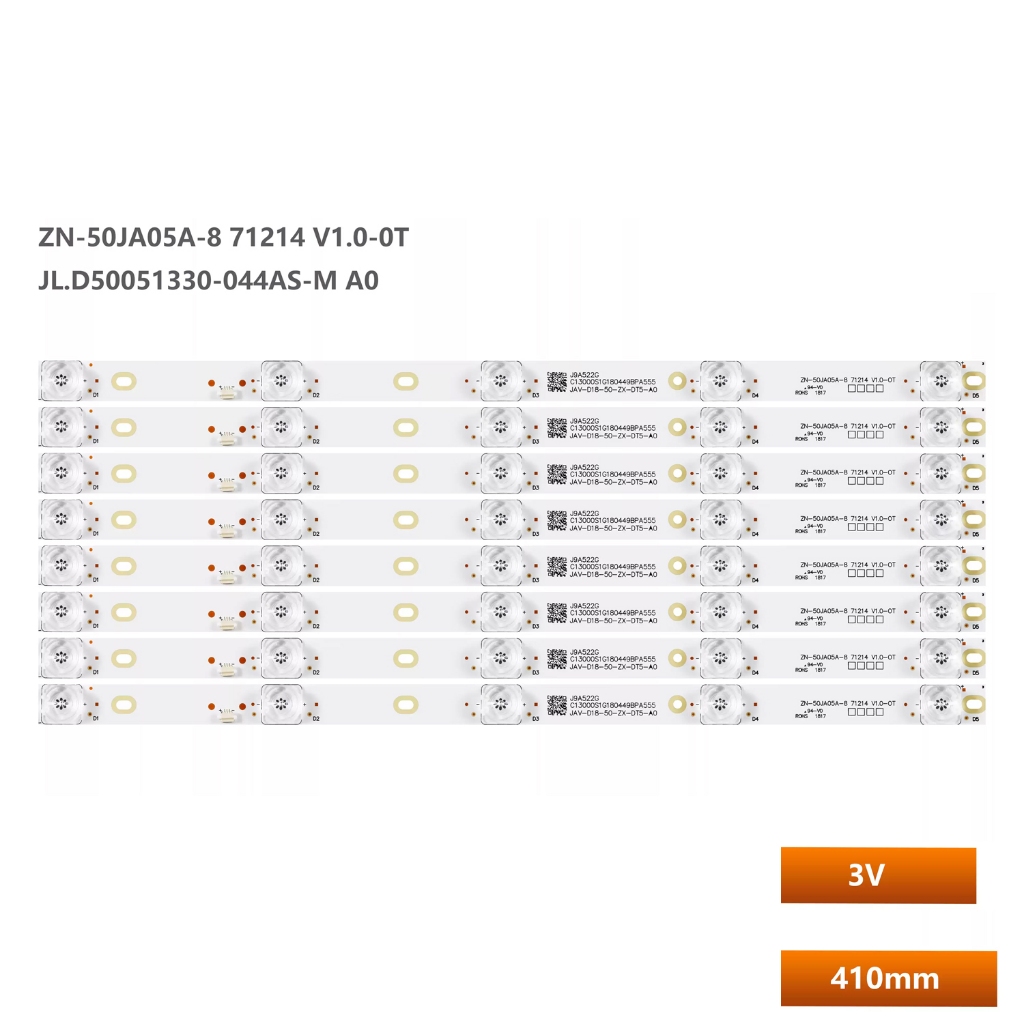 8 ชิ้น/เซ็ต led backlight strip สําหรับ LED50HD710 light bar ZN-50JA05A-8 JL. ดี50051330-044AS-M
