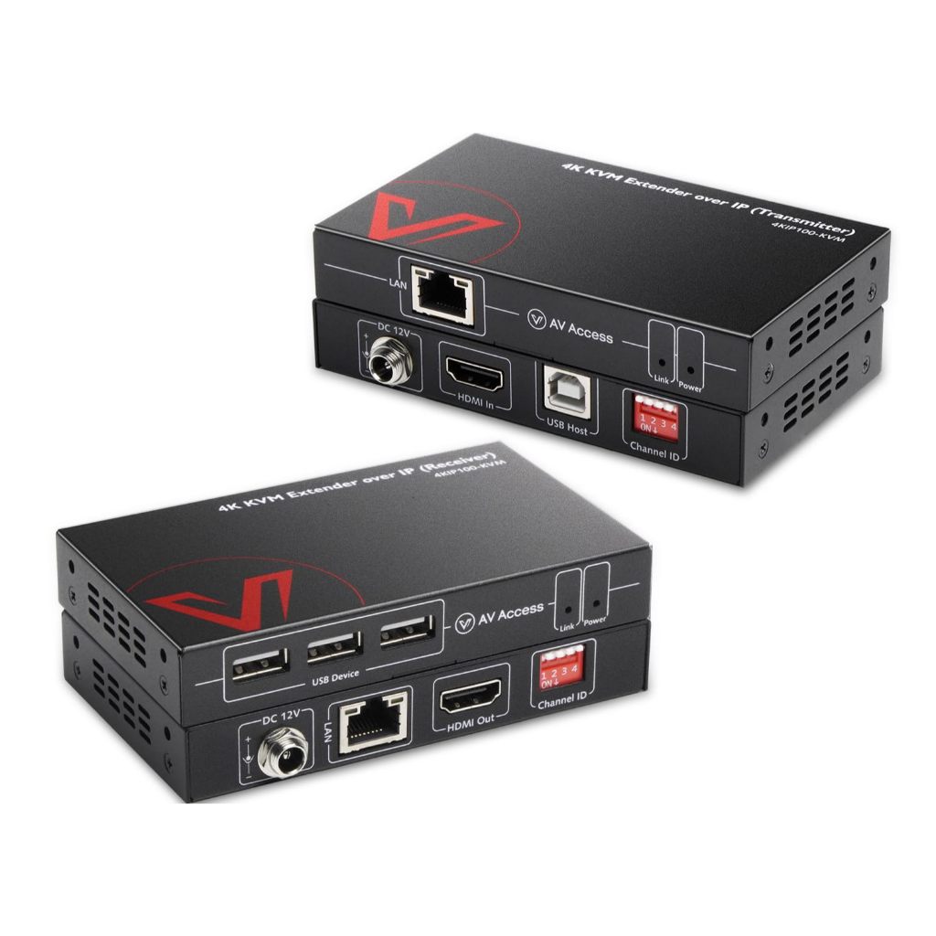 AV Access 4K HDMI USB KVM Extender TCP/IP Over Single Cat5e/6/6a/7 up to 120M(390ft), 1080P@120Hz, P