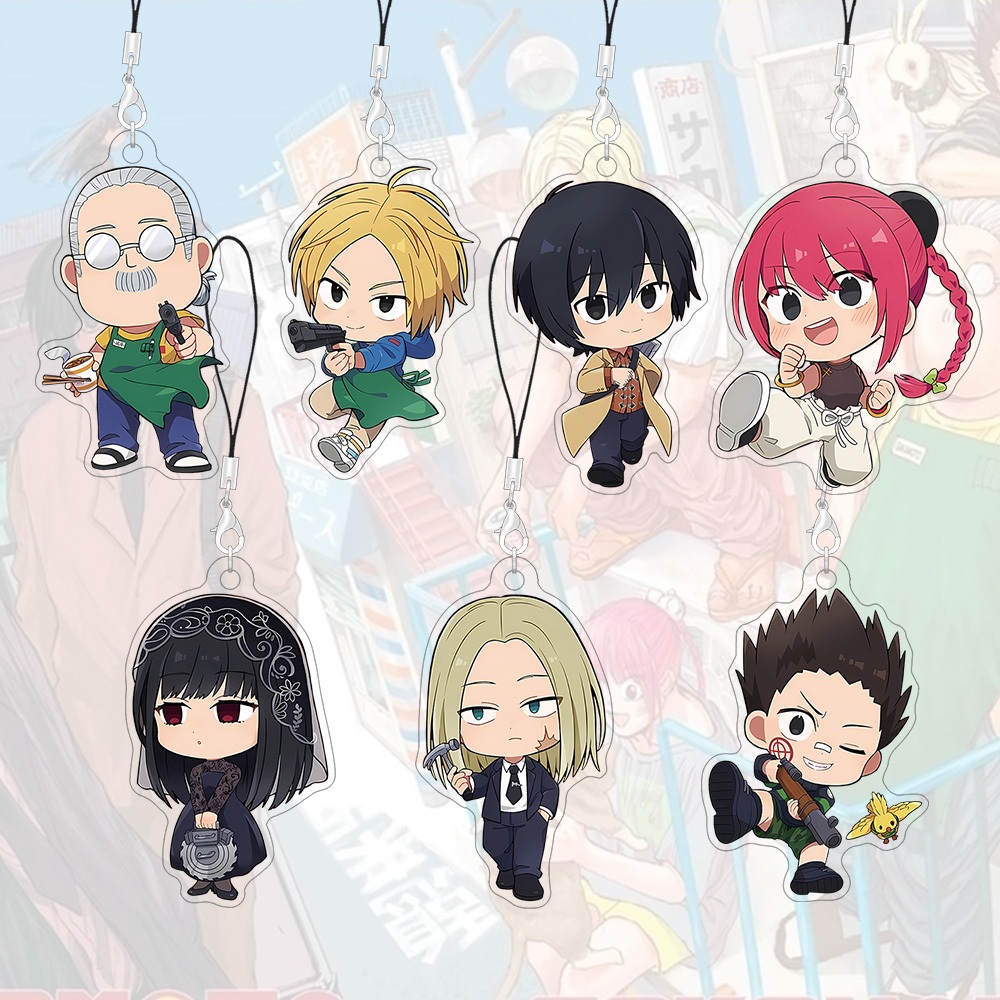 เชือกเส้นเล็กโทรศัพท์ ซากาโมโตะ วันการ์ตูนอะคริลิกระเป๋าเสน่ห์นิเมชั่น55มิลลิเมตรโทรศัพท์สายรัดอุปกรณ์โทรศัพท์
