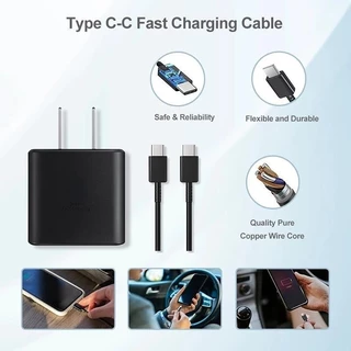 รับประกัน 12 เดือนชาร์จเร็วสุด ชุดชาร์จ 45w หัวชาร์จเร็ว USB-C to Type-C รองรับรุ่น S22 S23 S24