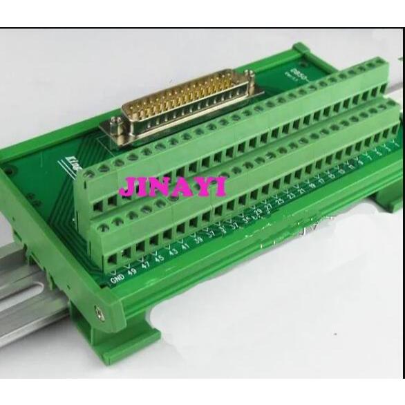 1 ชิ้น DB50 50 พิน D-SUB DR-50 ชายหญิงสัญญาณ Terminal PCB Breakout 3 แถวอะแดปเตอร์ Connector