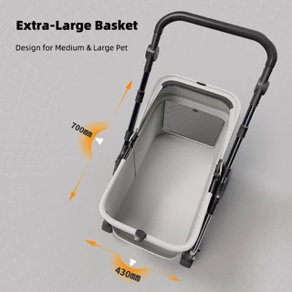 BELLO D9 TH ใหม่ล่าสุดรถเข็นสัตว์เลี้ยงขนาดใหญ่ Camping แมวรถเข็นสุนัขพับ FoldingLarge Space Bearing 30KG สําหรับกลางแจ้ง parm รถเข็น