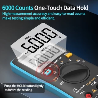 ZOYI ZT-101 Auto Range Digital Multimeter 6000 Counts Anti-Burn Voltage Current Resistance Tester