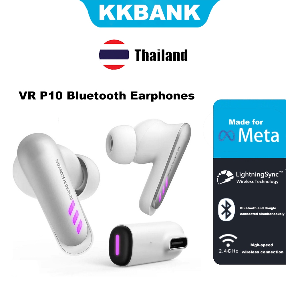 KKBANK By ANK SoundCo VR P10 ชุดหูฟังบลูทูธไร้สาย สําหรับเล่นกีฬา