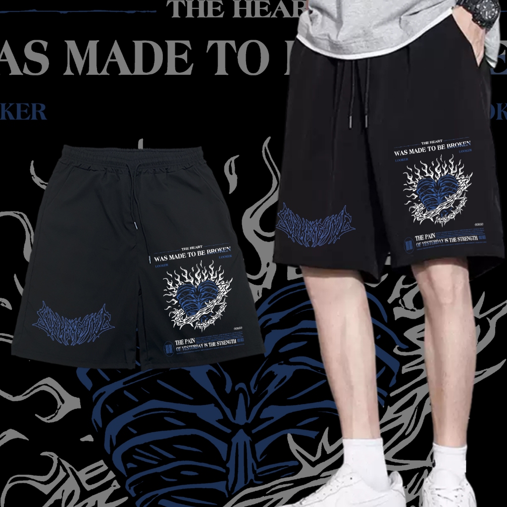 LOOKER GANG - " THE HEART " กางเกงขาสั้นสไตล์สตรีทลําลอง #16