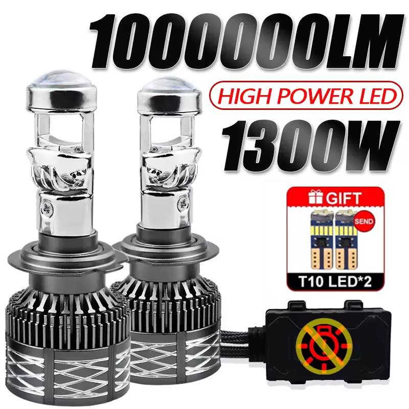 H7 H4 H11 LED โปรเจคเตอร์เลนส์ไฟหน้า H8 9005 9006 HB3 HB4 หลอดไฟรถยนต์ 6000K Canbus Turbo High Power Mini Auto/Moto โคมไฟหมอก