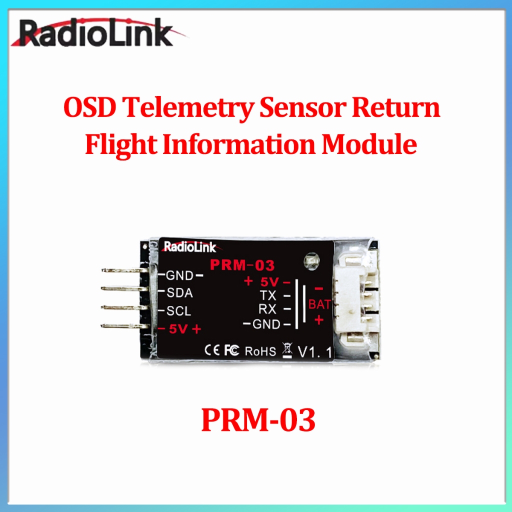 Radiolink PRM-03 ข้อมูล/แรงดันไฟฟ้า/การแจ้งเตือน Feedback โมดูล GPS ความสูงความเร็วและแรงดันไฟฟ้าสํา