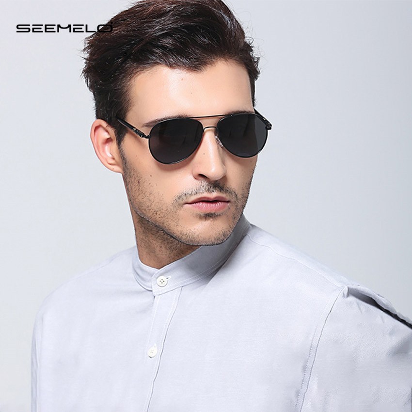 SEEMELO ผู้ชายใส่แว่นกันแดดโพลาไรซ์แว่นกันแดดแว่นกันแดดส่องสว่า งย้อนยุคขับรถแว่นกันแดดกลางแจ้ง UV 400 ไนท์วิสัยทัศน์แว่นกันแดดขี่จักรยานแว่นตาวิ่ง - รูปที่ 2