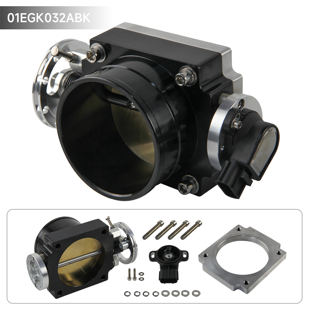 เรือนปีกผีเสื้อ 90 มม.ย้อนกลับพร้อมเซ็นเซอร์ TPS สําหรับ Toyota Supra 1JZ / 2JZ สีดํา