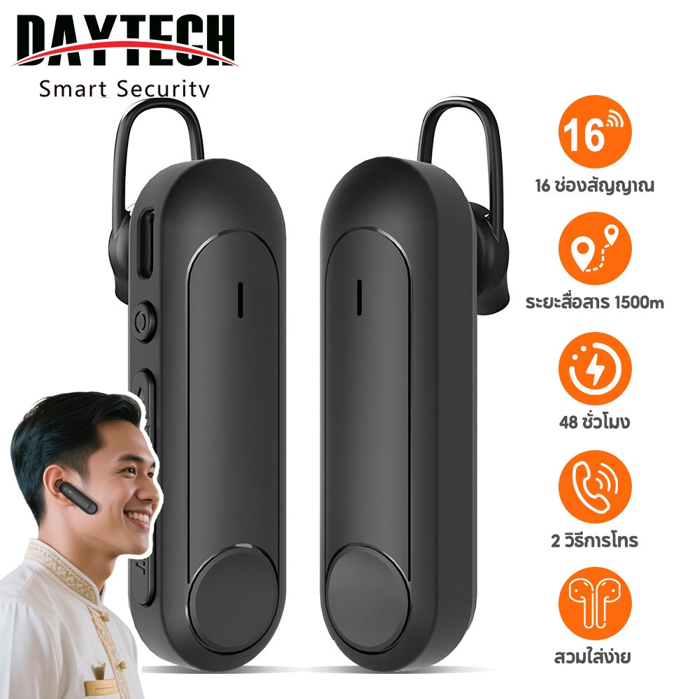 Daytech mini walkie talkie ความถี่ที่ปรับได้   PPT คู่บทสนทนาสัมผัส ความสะดวกสบายและน้ําหนักเบา WT28