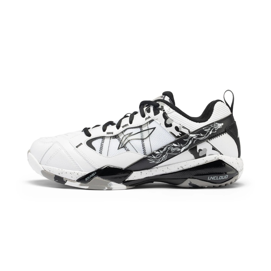 Li Ning Lining(ของแท้ 100%) Invincible ACE unisex รองเท้าแข่งขันมืออาชีพแบดมินตันดูดซับแรงกระแทก AYA