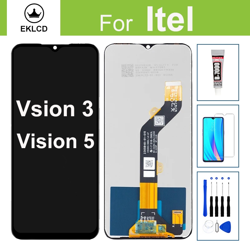จอแสดงผลสําหรับ Itel Vision 3 5 Vision3 Vision5 LCD พร้อมหน้าจอสัมผัส Digitizer Assembly Replacement