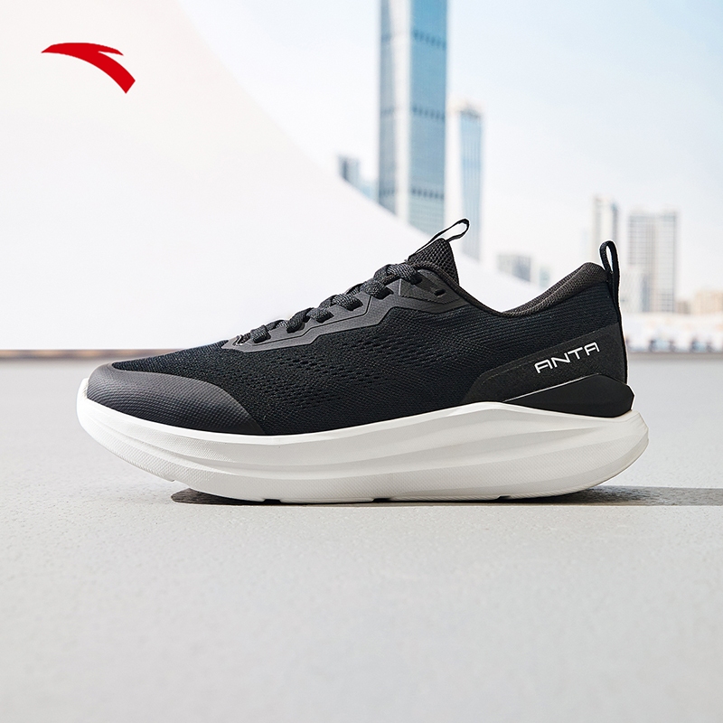 [3-10KM+] ANTA Men A-EBUFFER Lite Training Shoes Outdoor Sports Jogging (สีดํา/เทา) 1125C7713