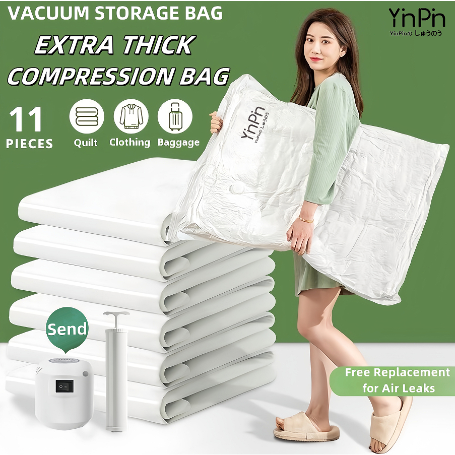 ถุงซีลสูญญากาศ กระเป๋าแบบใช้ซ้ําได้สําหรับเสื้อผ้าผ้านวม Space Saver กระเป๋าบีบอัดสําหรับเดินทาง ที่เก็บเสื้อผ้า