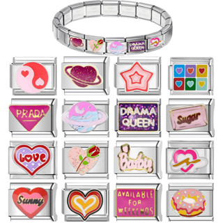 DIY สร้อยข้อมืออิตาลี charm Link fit 9 มม.สไตล์สาวแฟชั่นเครื…