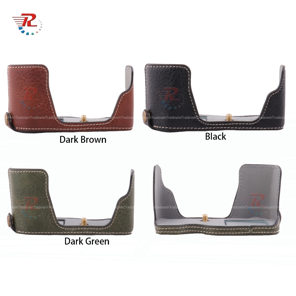 กระเป๋ากล้องหนังครึ่งเคสสําหรับกล้อง Olympus EM10II EM10 Mark II