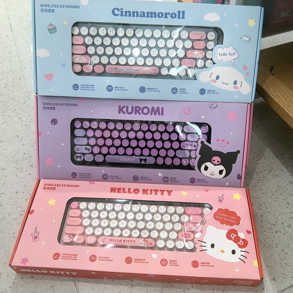 ตัวละครซานริโอ คีย์บอร์ดไร้สาย Cinnamon Dog Kuromi