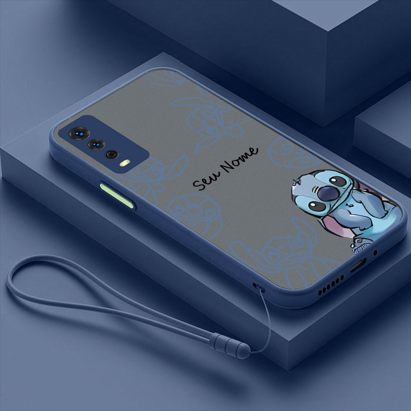 Vivo V2254 V2206 V2207 V2203 1935 1938 1901 1902 1904 1906 Custom Name Stitch Disney Case Frosted Tr