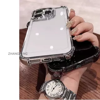 เคสสําหรับ iPhone X Xs Xr Xs Max Electroplated เคสโทรศัพท์กันกระแทกความงามคริสตัลความละเอียดสูงดีไซน์ใหม่น่ารักภาพแอปเปิ้ลซิลิโคน TPU soft case