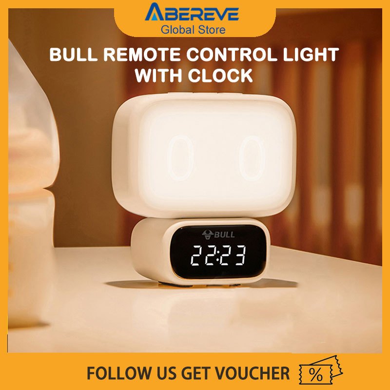 ไฟกลางคืนควบคุมระยะไกลกระทิงพร้อมนาฬิกา MC-A003A-CD