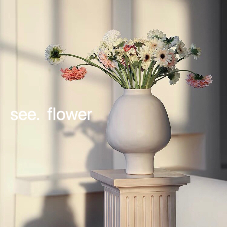 [SEE✿ ดอกไม้] สไตล์ฝรั่งเศสรุ่นห้องห้องนั่งเล่นสก์ท็อปครีมสไตล์เซรามิกแจกันยุคกลางข & ขสีขาวเรขาคณิตการจัดดอกไม้ดอกไม้วราเครื่องประดับยุคกลางแจกันเซรามิกสไตล์เงียบจําลองดอกไม้ที่เรียบง่ายระดับไฮเอนด์ทางเข้าห้องนั่งเล่นไฮโดรโปนิดอกไม้ว ราคา ถูกที่สุด ดีลบีเคเค แกลเลอรีภาพที่ 5