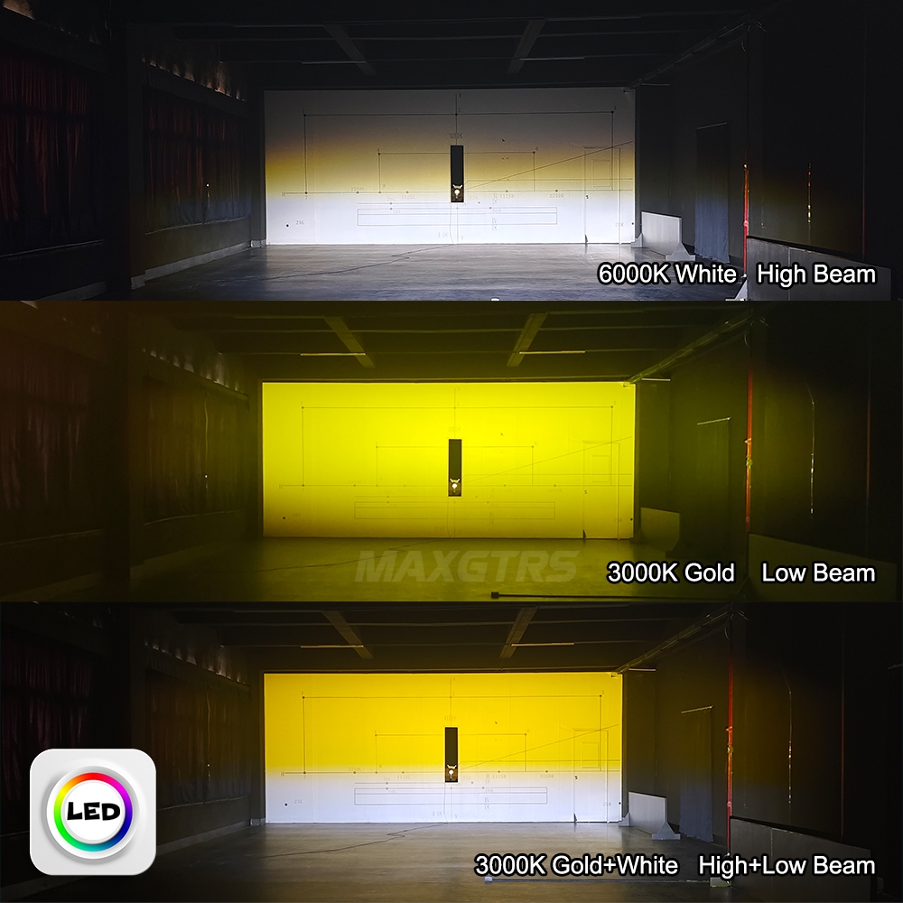 MAXGTRS High Power Car Grilles Daytime Running Light Amber/White DRL LED Auto Front Center Grille Light พร้อมพัดลมสําหรับ Off Road Trunk SUV - รูปที่ 7