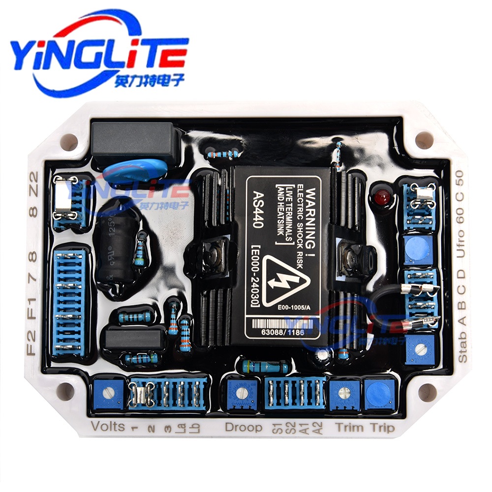 AS440 บอร์ดควบคุมเครื่องกําเนิดไฟฟ้าแบบไม่มีแปรง AVR เครื่องควบคุมกระตุ้นอัตโนมัติ AS440