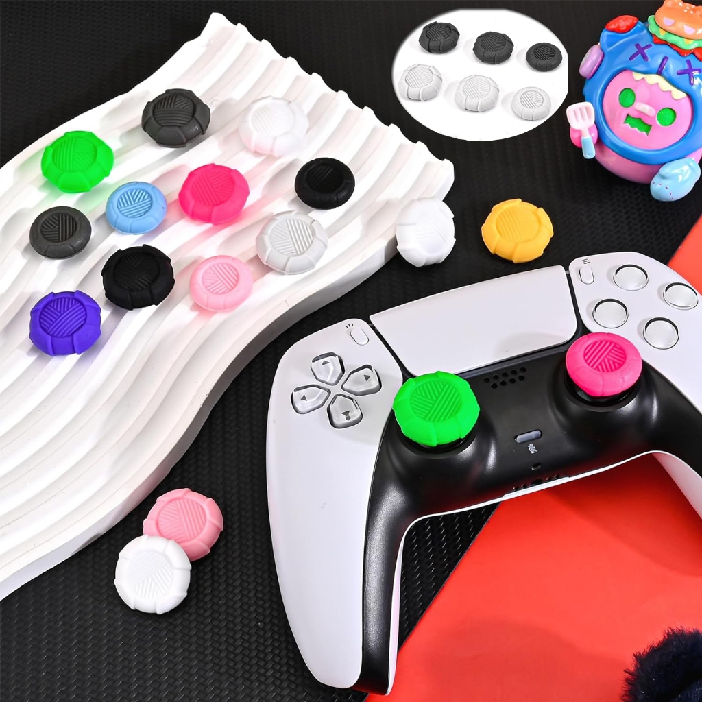 Thumb Grips Caps สําหรับ Xbox One XS PS5 PS4 PlayStation DualSense Switch Pro คอนโทรลเลอร์ไร้สาย Ste