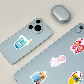 Ins สไตล์ 50 ชิ้นฤดูร้อน Beach Theme สติกเกอร์สําหรับโทรศัพท์แล็ปท็อปหมวกกันน็อคสติกเกอร์ Graffiti กันน้ํา Creative DIY