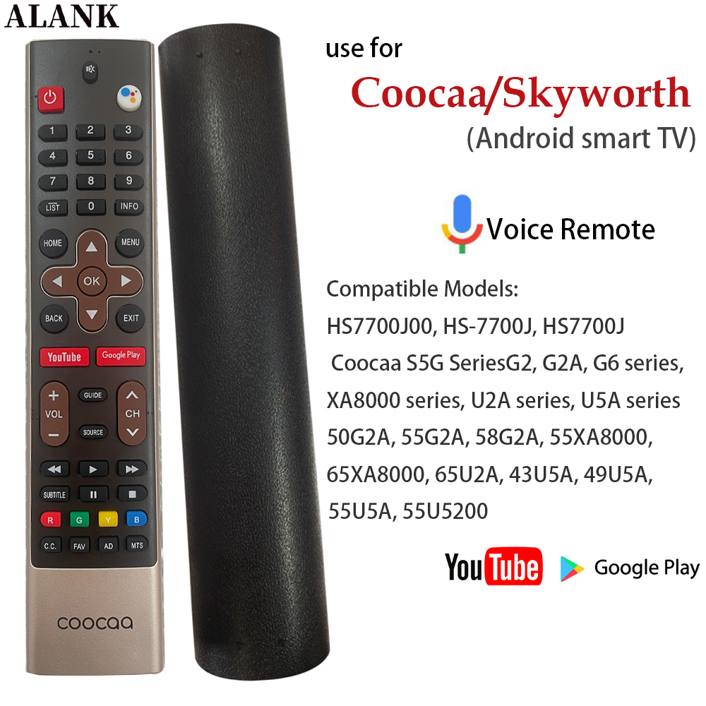 ALANK Remote รีโมททีวี Coocaa Skyworth Smart Android TV 4K UHD คำสั่งเสียง รีโมท NETFLIX Google play