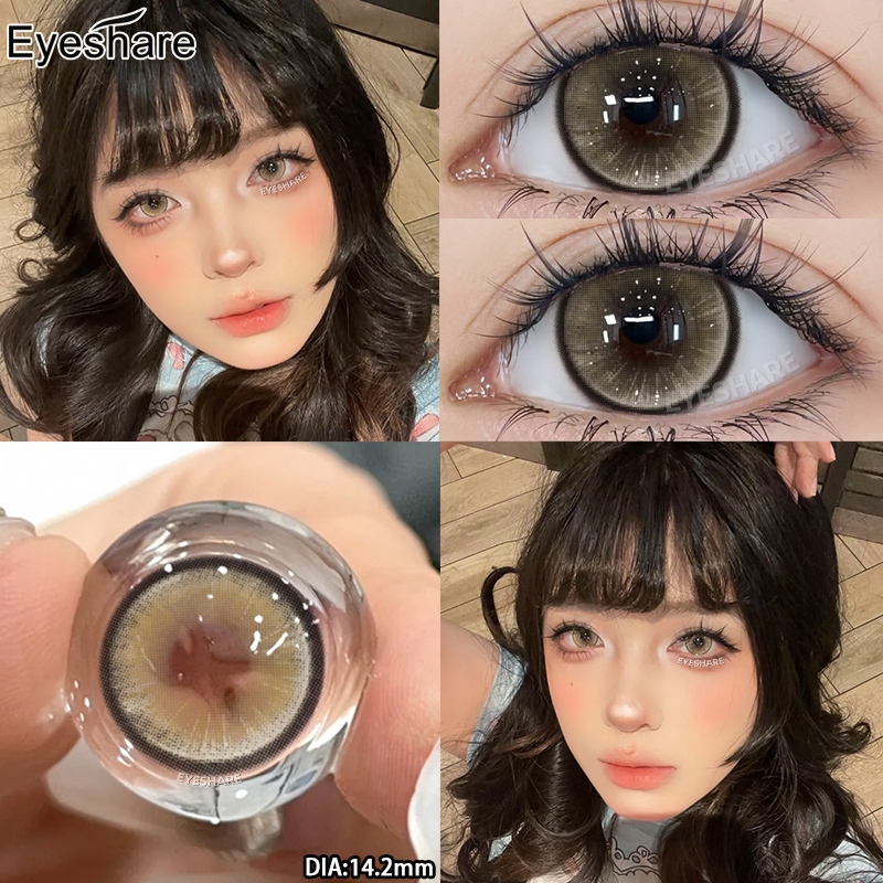 Eyeshare Boston brown คอนแทคเลนส์ สีน้ําตาล Contact lens ขนาด14.2mm ส่งไวจากไทย