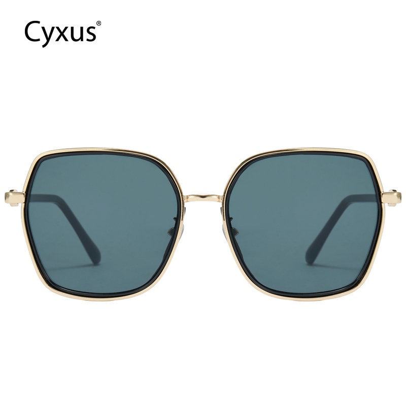 Cyxus แว่นกันแดด UV400 เกาหลีสําหรับผู้หญิง กรอบสี่เหลี่ยมขนาดใหญ่ Non - โพลาไรซ์ 1295 - รูปที่ 2