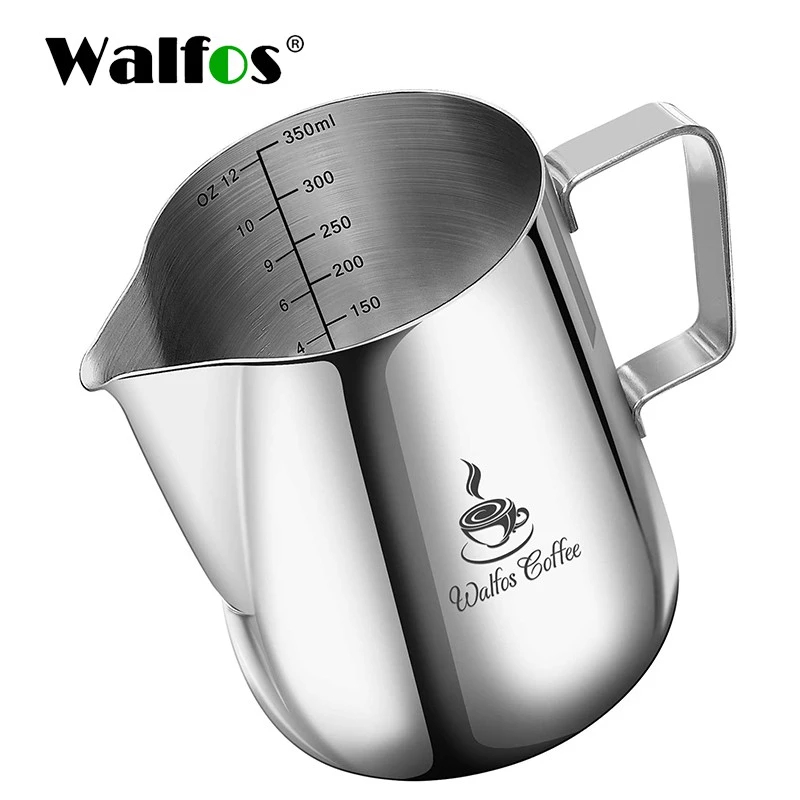 WALFOS เครื่องตีฟองนมสแตนเลสร้านกาแฟแฟนซีลาเต้ศิลปะถ้วย