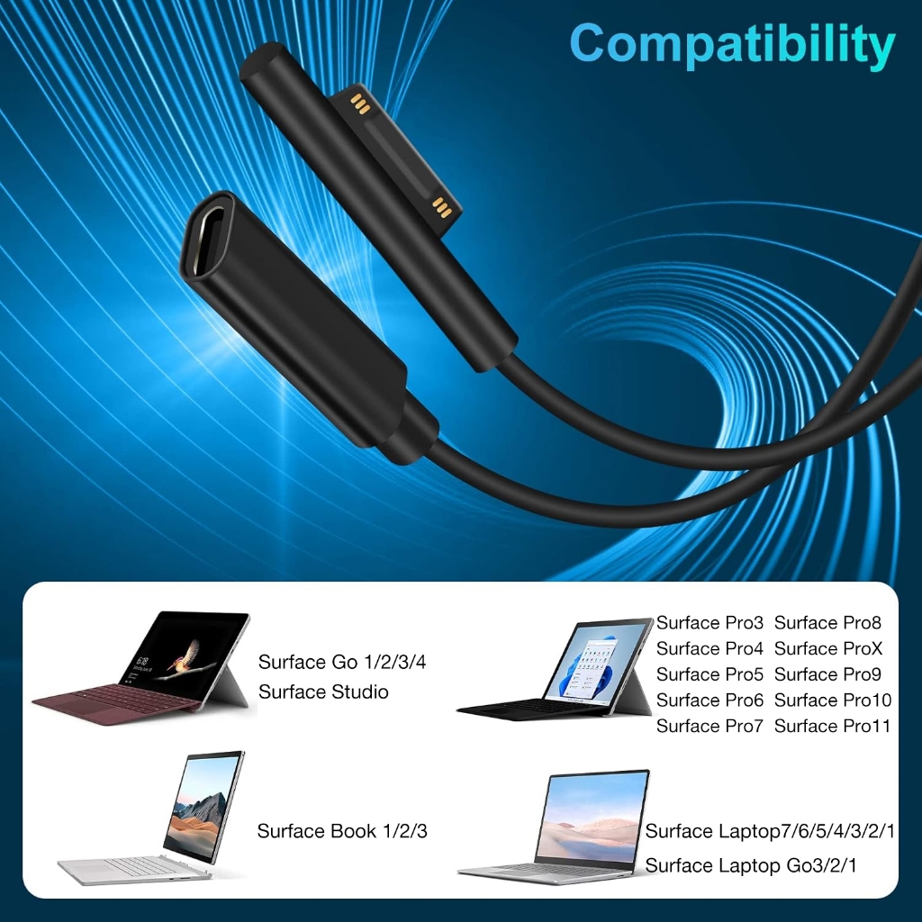 Microsoft Surface เชื่อมต่อกับสายชาร์จ USB-C PD 15V รูปที่ 6