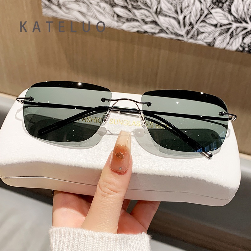 KATELUO نظارة شمسية رجالية مستقطبة بدون إطار Z82 — صورة 8