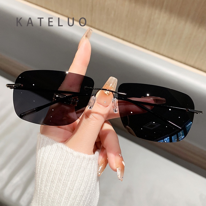 KATELUO نظارة شمسية رجالية مستقطبة بدون إطار Z82 — صورة 7