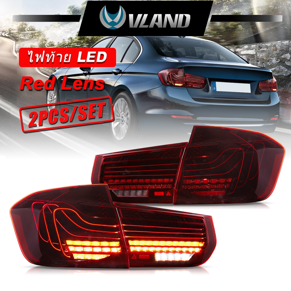 สําหรับ 2012-2019 BMW 3 Series F30 F80 Vland ไฟท้ายเลเซอร์ CSL สไตล์ด้านหลังโคมไฟ w/LED ตามลําดับ