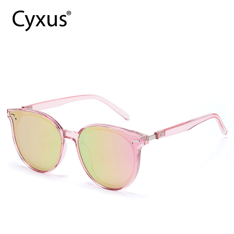 Cyxus แว่นกันแดดโพลาไรซ์ Half-Rim กรอบโลหะแว่นตากันแดด Retro UV400 สําหรับผู้หญิงหรือผู้ชาย 1945