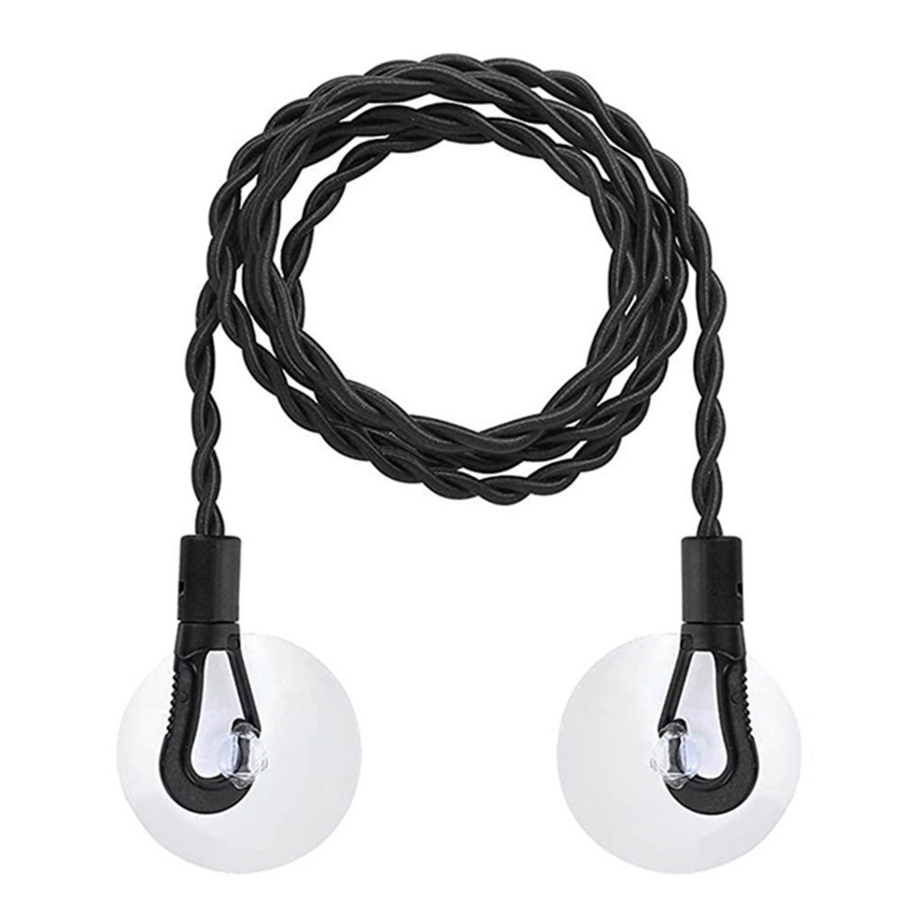 แคมป์ปิ้ง ราวตากผ้าแบบพับเก็บได้พร้อมตะขอถ้วยดูดพกพาง่ายแขวนเสื้อผ้าสําหรับห้องน้ํา