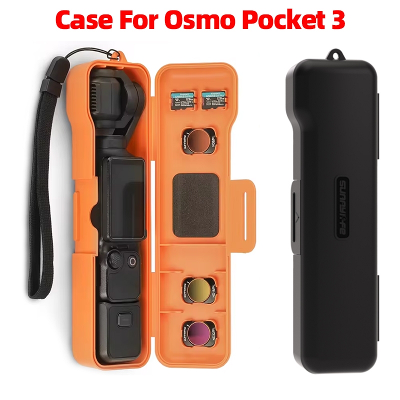 Sunnylife เคสป้องกันสําหรับ DJI OSMO Pocket 3 กล่องเก็บพร้อมสายคล้อง Anti-Scratch Protector ฝาครอบกล้องกระเป๋าอุปกรณ์เสริม