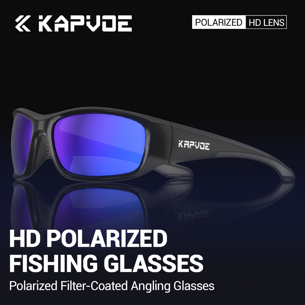 Kapvoe แว่นตาตกปลาโพลาไรซ์ผู้ชายผู้หญิงขับรถ Shades ชายแว่นตากันแดดเดินป่า Sunglases UV400 แว่นตา