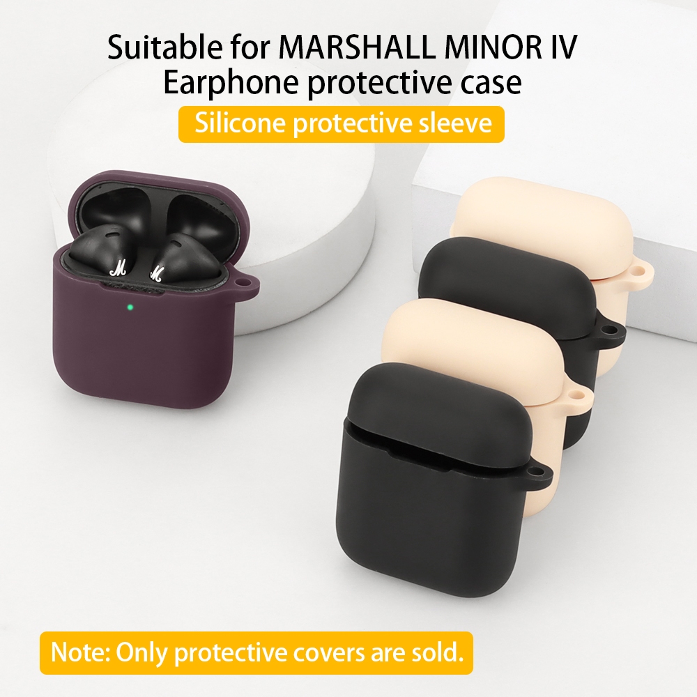 สําหรับเคสป้องกันหูฟัง MARSHALL MINOR IV | ฝาครอบซิลิโคนอ่อนนุ่มพรีเมี่ยมการออกแบบน้ําหนักเบาพอดีง่าย | กันกระแทกป้องกันรอยขีดข่วนป้องกันฝุ่นฝาครอบ