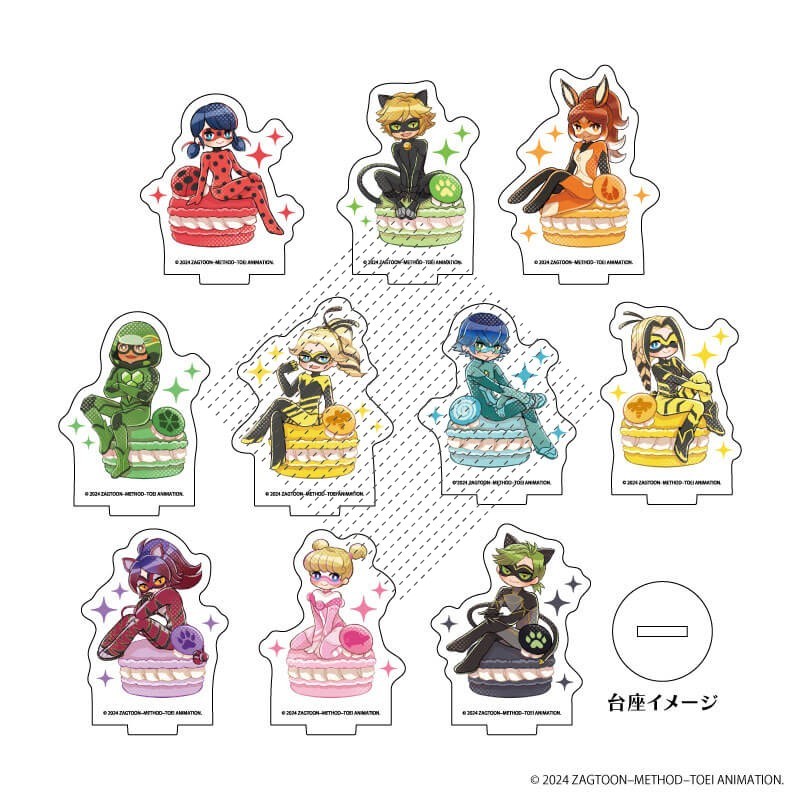 Miraculous Ladybug & Cat Noir อะคริลิค Standees - รุ่น Q Fan-Made Collectible Anime Figure Stand