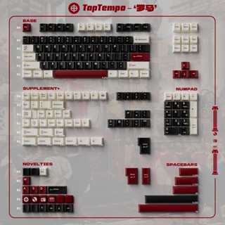 Taptempo Rome Keycap Black PBT Double shot ชุดปุ่มกดโปรไฟล์เ…