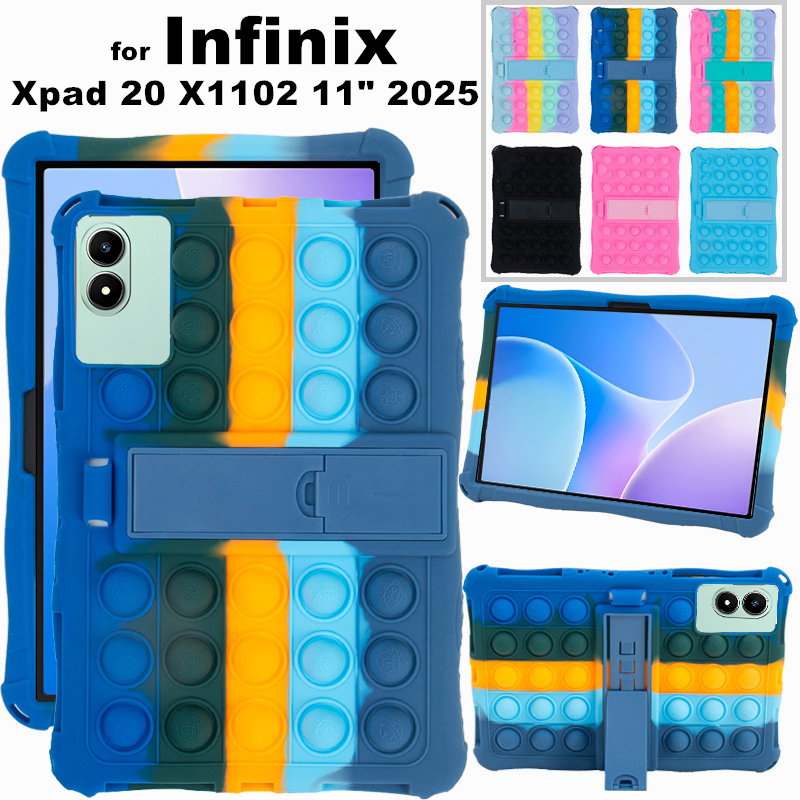 for Infinix XPad 20 Xpad20 X1102 11 Inch 2025 Tablet PC Soft Bubble Stand Tablet Cover Case With Sho